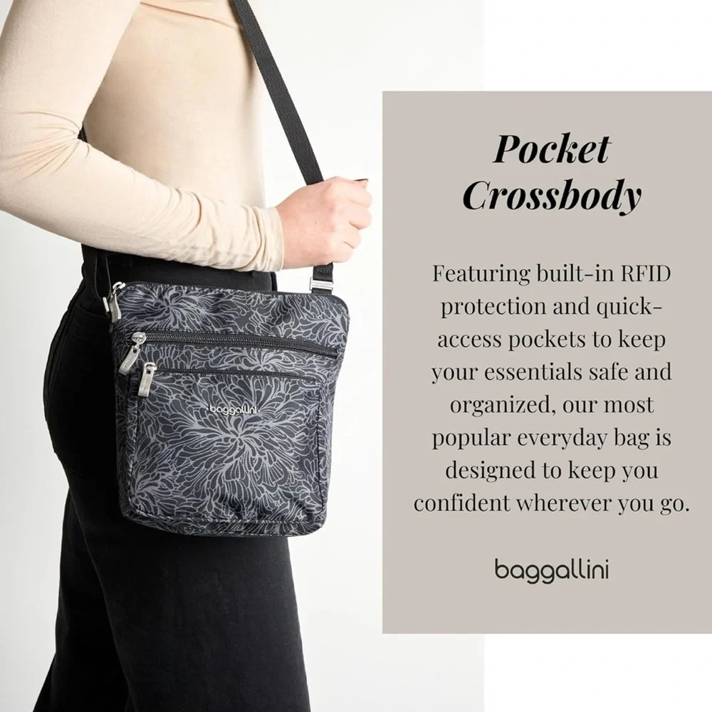 Baggallini Blue Pocket Crossbody with RFID - new with tags - Picture 2 of 7